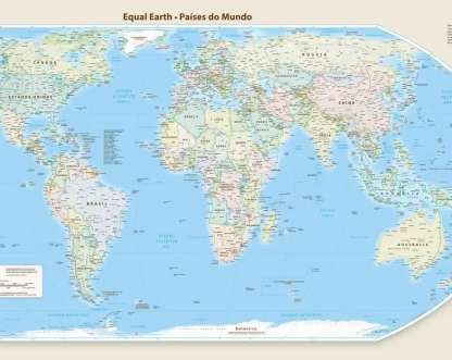 Novo mapa-múndi corrige tamanho da África, América do Sul e Ásia
